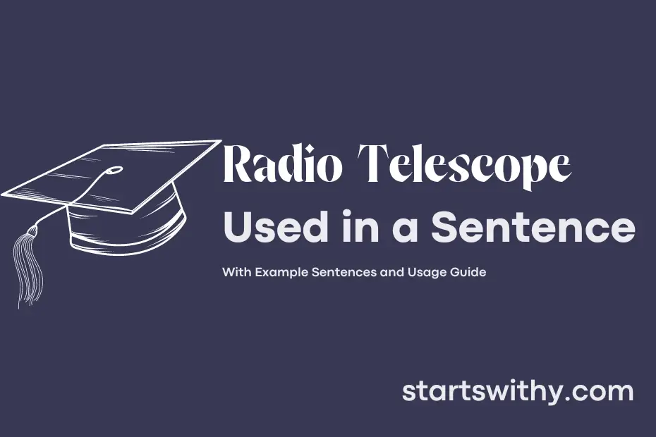 Sentence with Radio Telescope