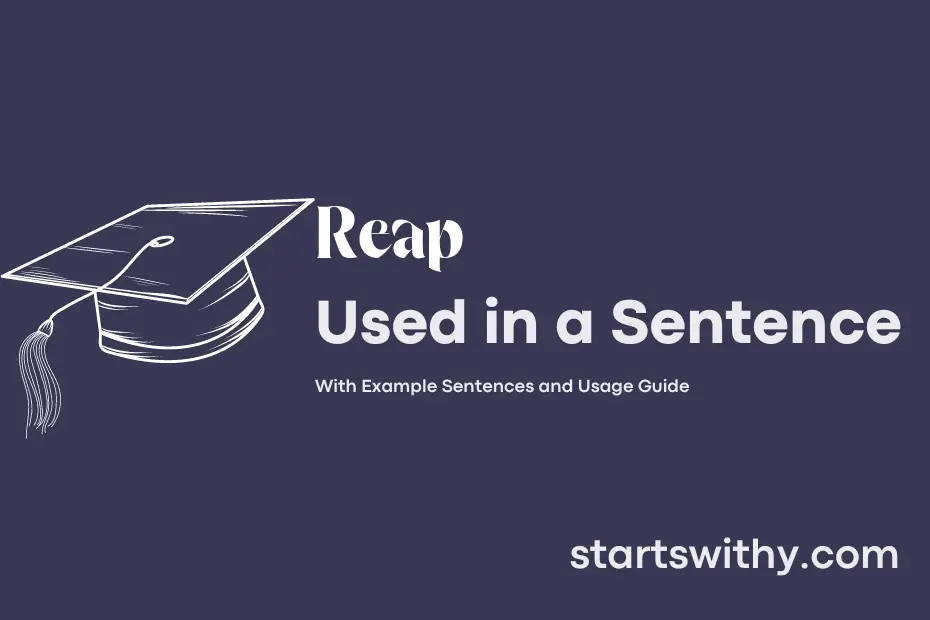 Sentence with Reap