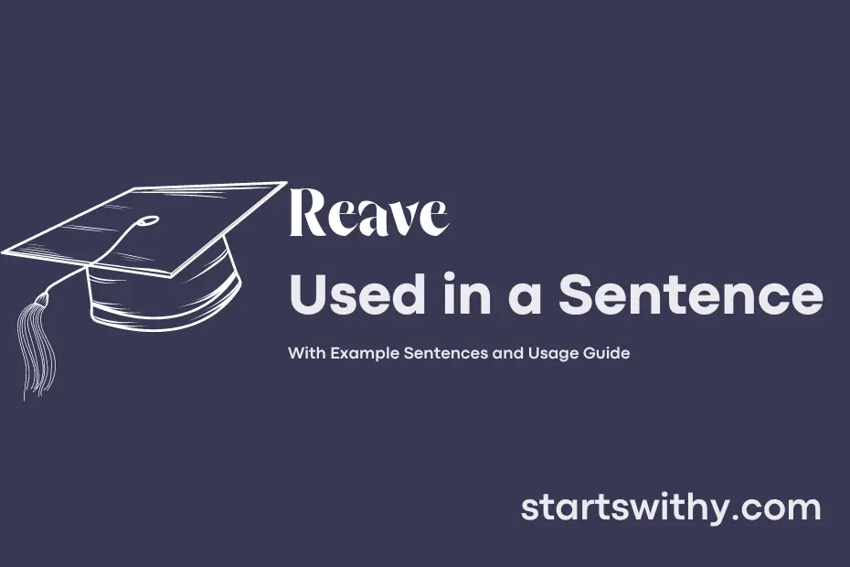 Sentence with Reave