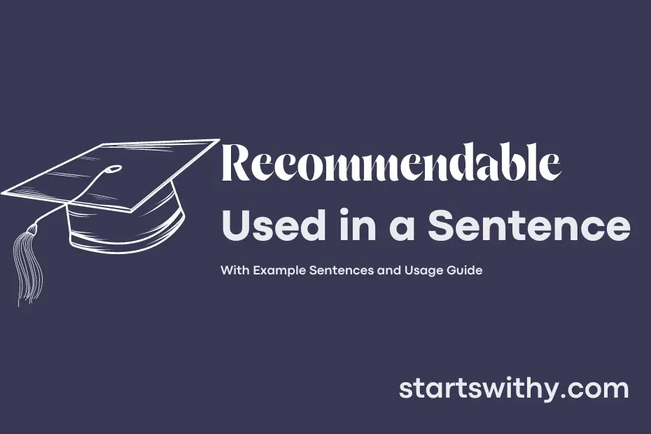 Sentence with Recommendable