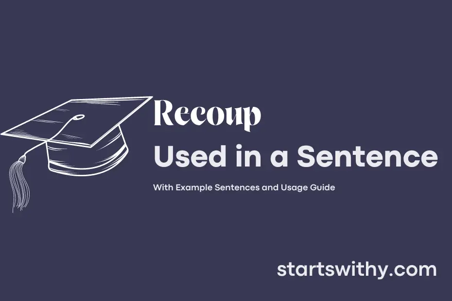 Sentence with Recoup