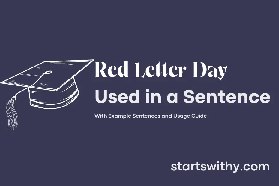 Sentence with Red Letter Day