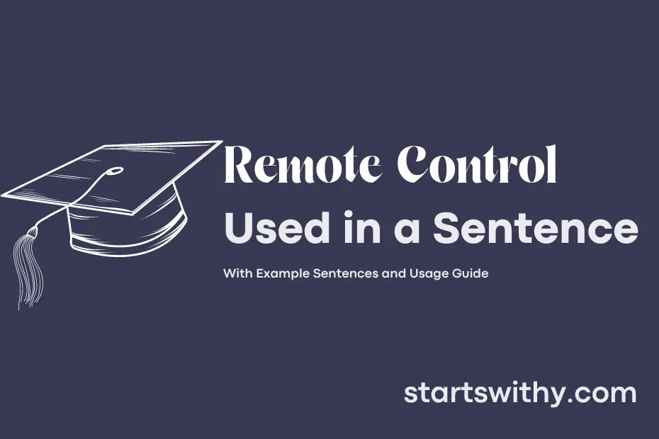 Sentence with Remote Control