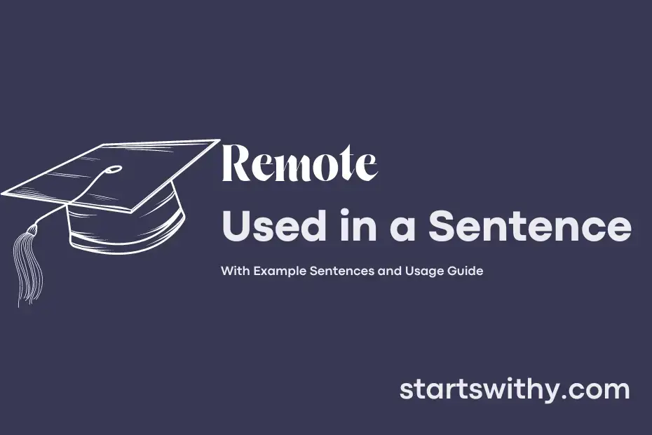 Sentence with Remote