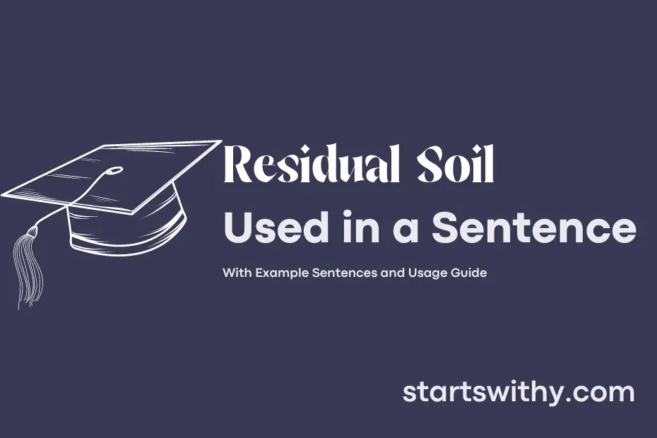 Sentence with Residual Soil