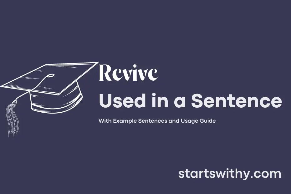 Sentence with Revive