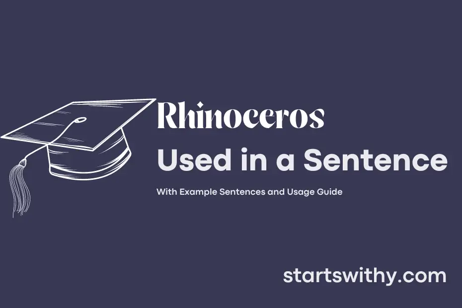 Sentence with Rhinoceros
