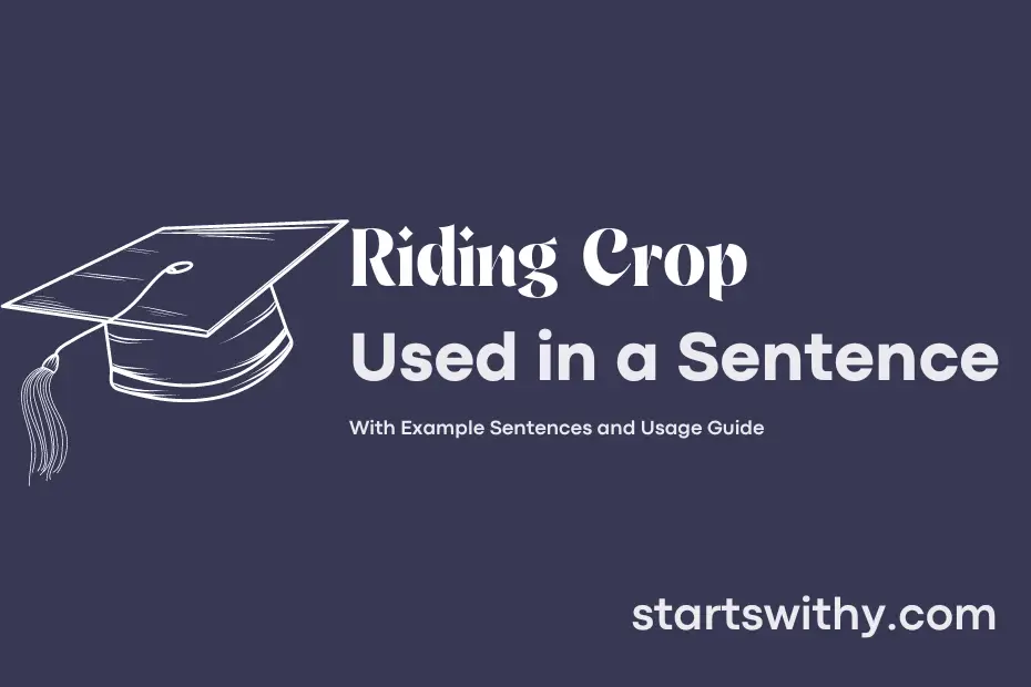 Sentence with Riding Crop