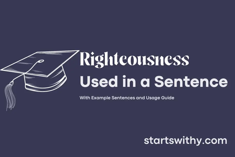Sentence with Righteousness