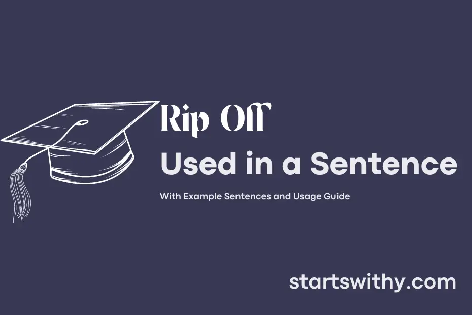 Sentence with Rip Off