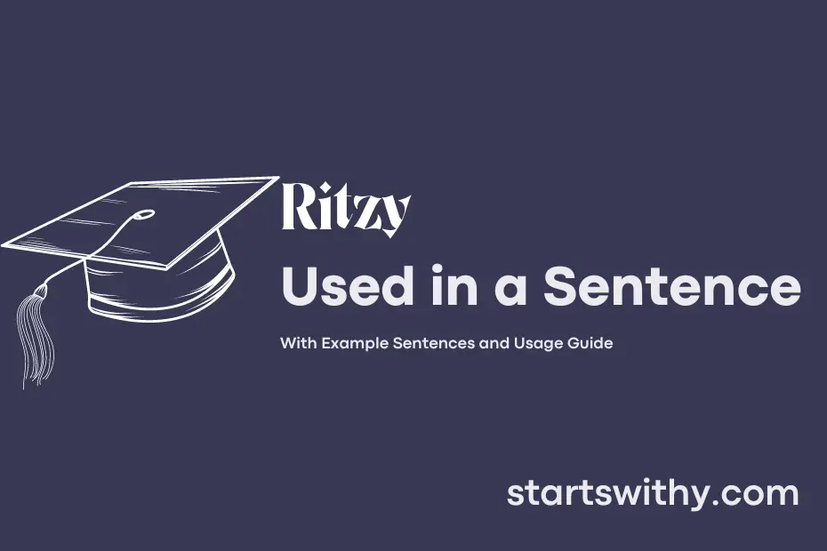 Sentence with Ritzy