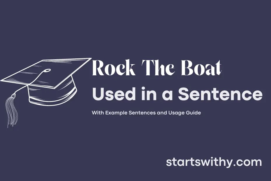 Sentence with Rock The Boat