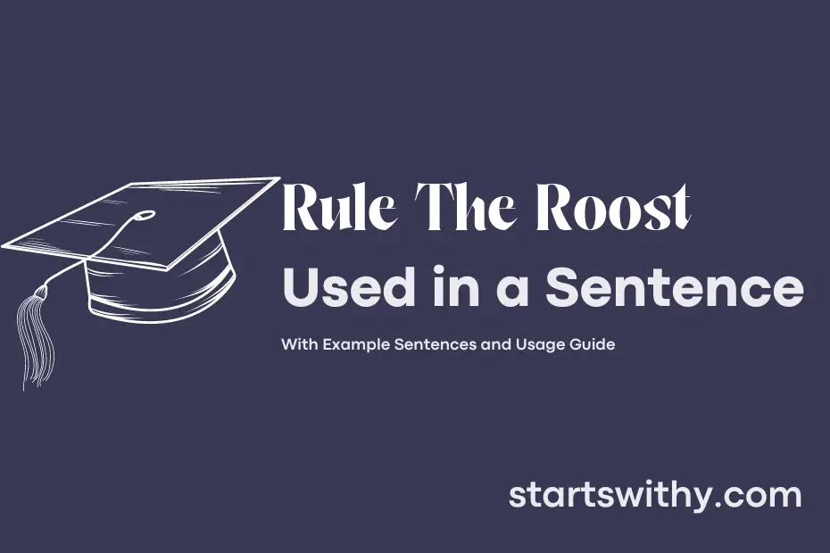 Sentence with Rule The Roost