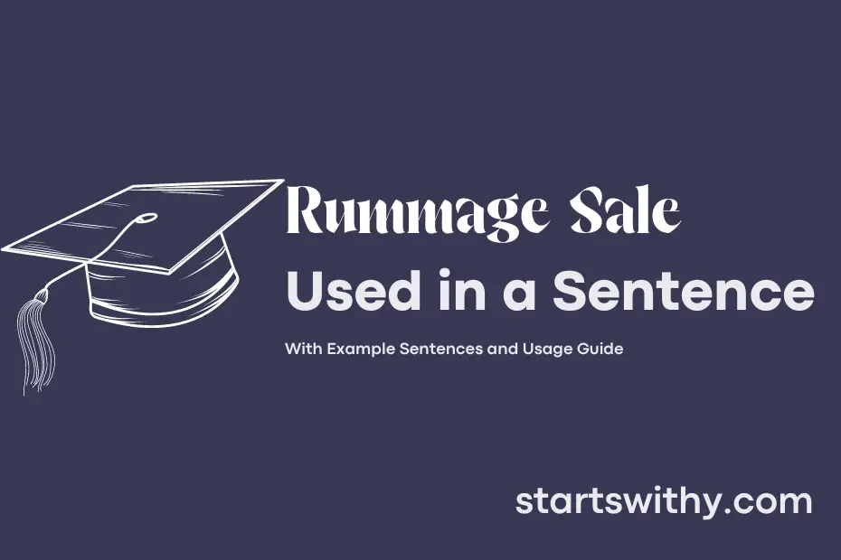 Sentence with Rummage Sale