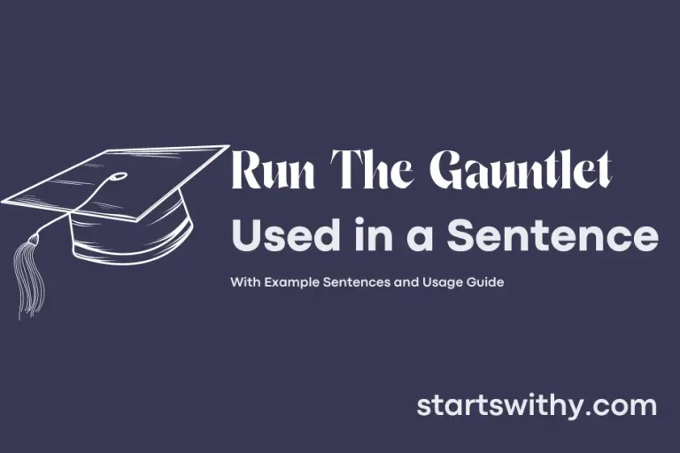 RUN THE GAUNTLET in a Sentence Examples 21 Ways to Use Run The Gauntlet