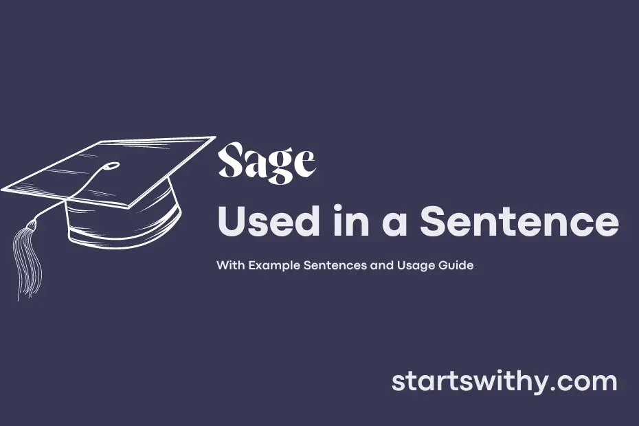 Sentence with Sage