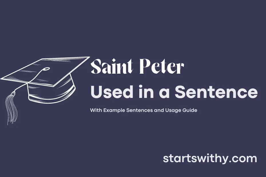 Sentence with Saint Peter