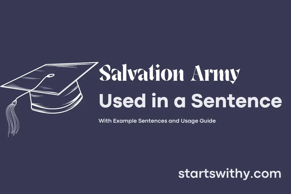 Sentence with Salvation Army