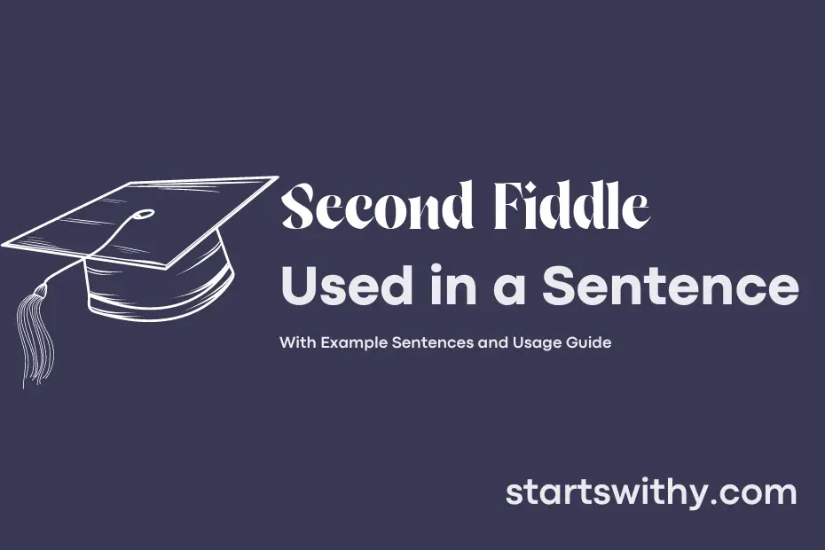 Sentence with Second Fiddle