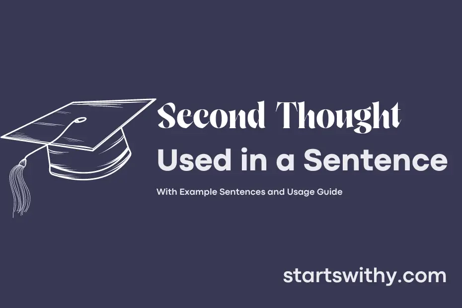 Sentence with Second Thought