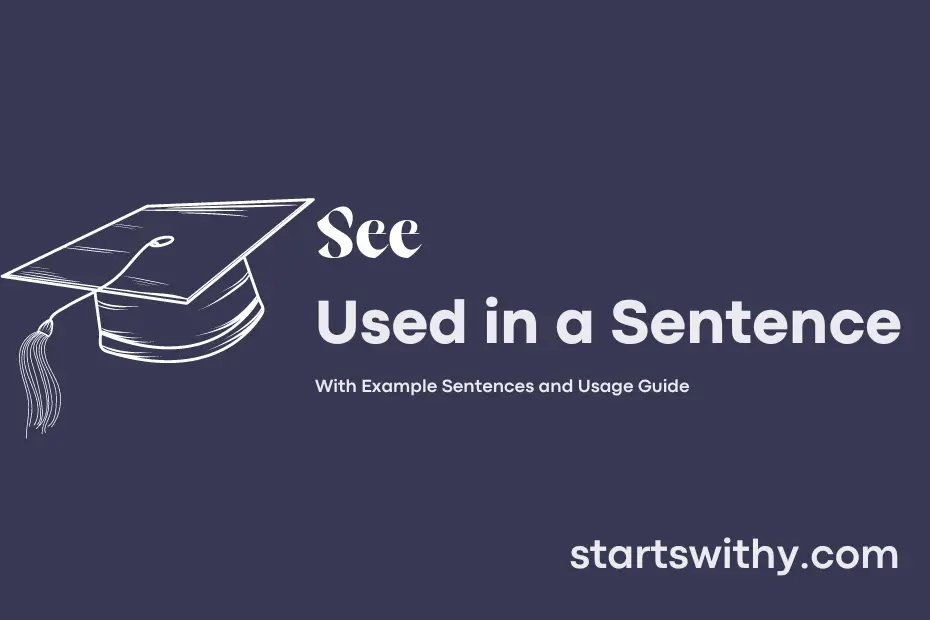 Sentence with See