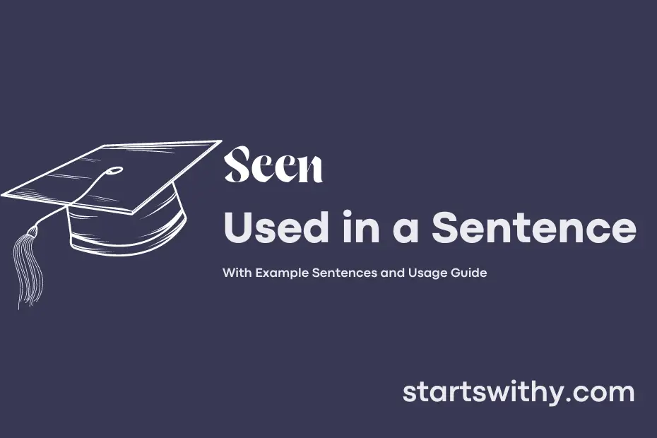 Sentence with Seen