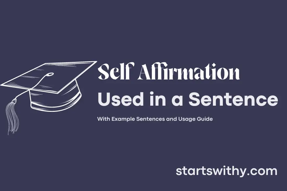 Sentence with Self Affirmation