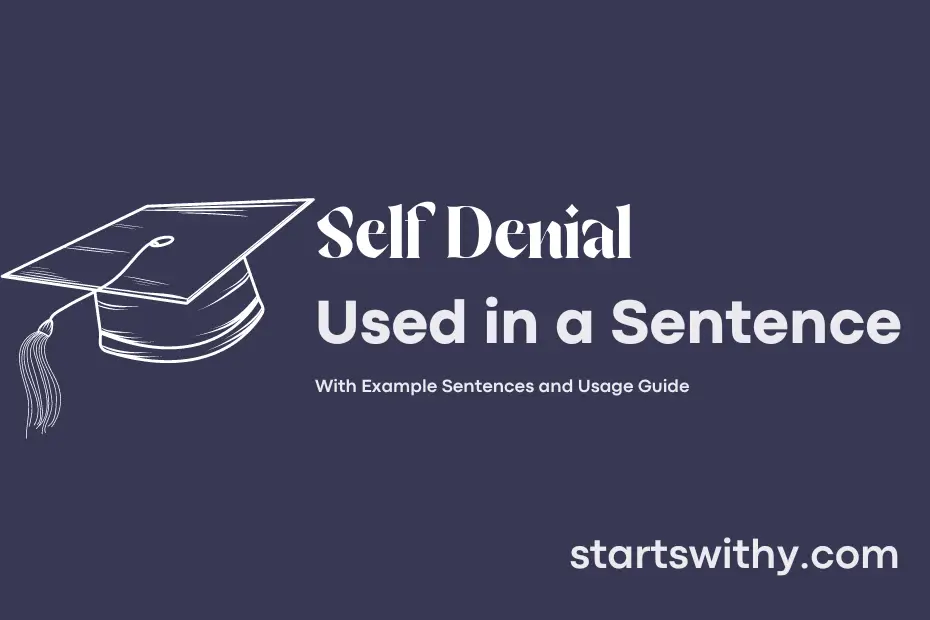 Sentence with Self Denial