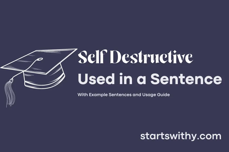 Sentence with Self Destructive