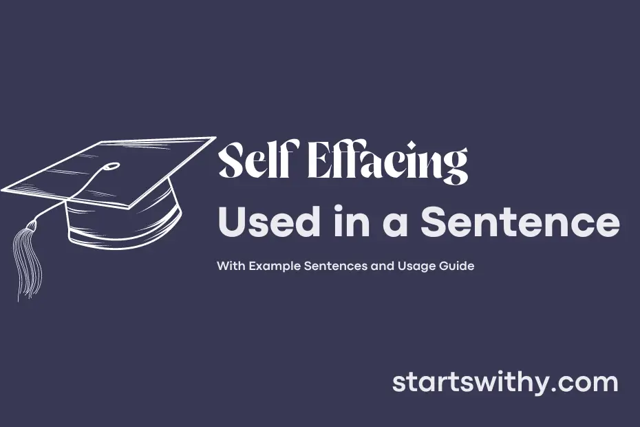 Sentence with Self Effacing