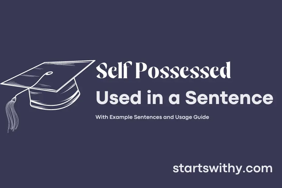 Sentence with Self Possessed