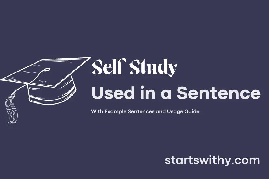 Sentence with Self Study