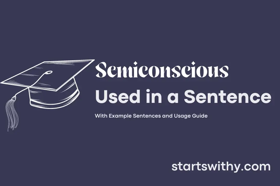Sentence with Semiconscious