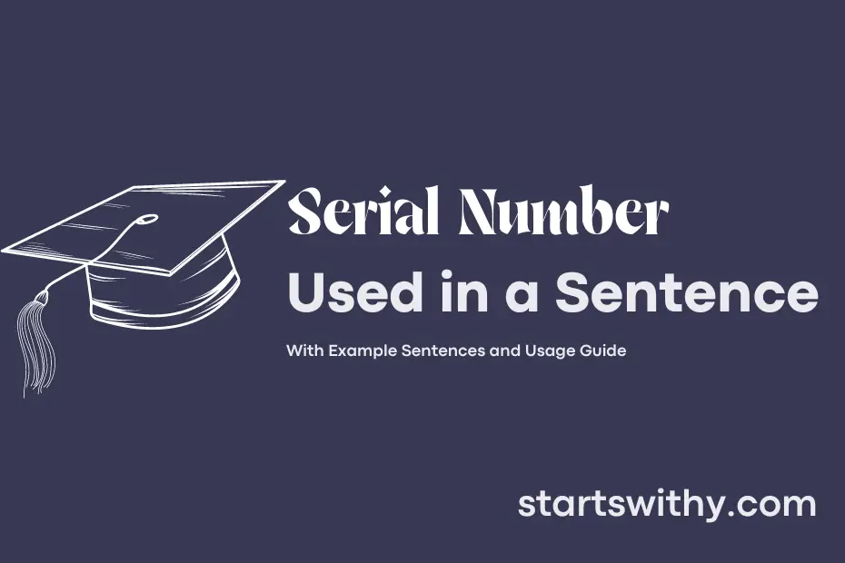 Sentence with Serial Number