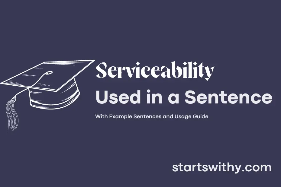 Sentence with Serviceability