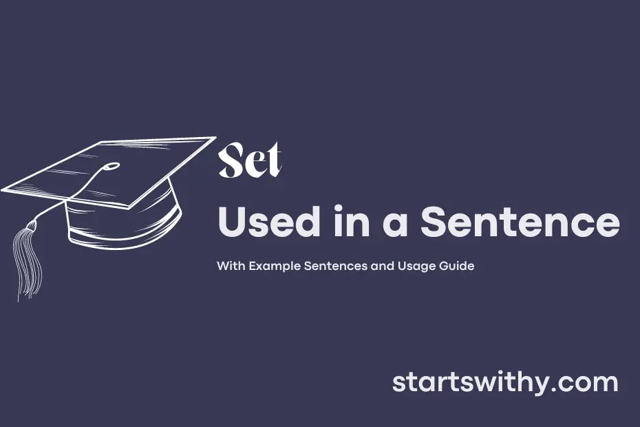 Sentence with Set