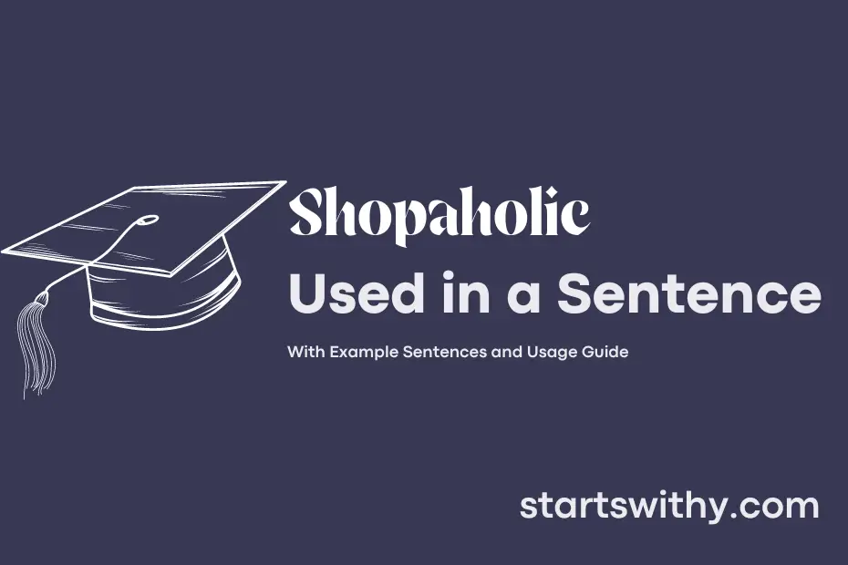 Sentence with Shopaholic