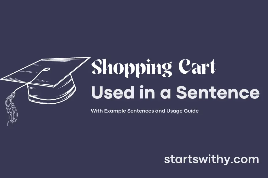 Sentence with Shopping Cart