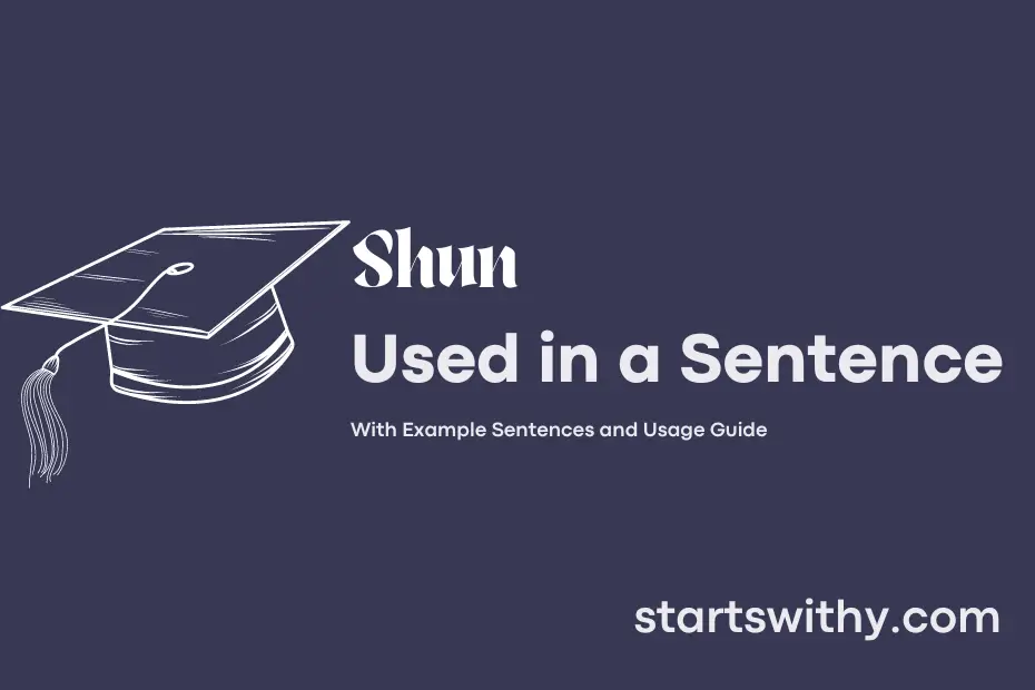 Sentence with Shun