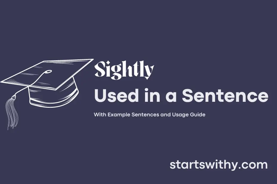 Sentence with Sightly