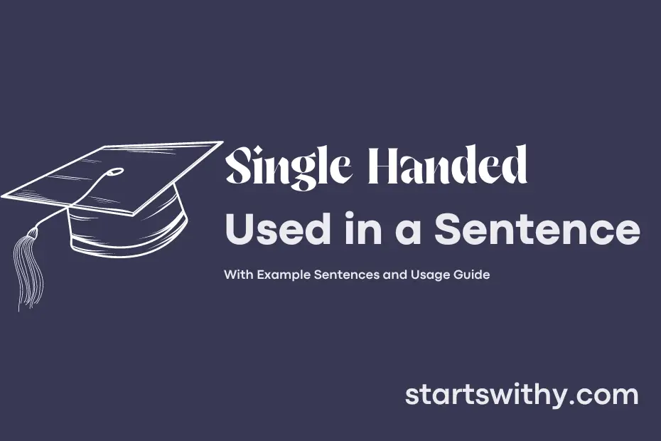 Sentence with Single Handed
