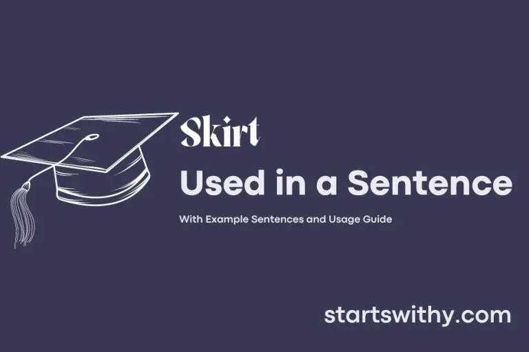 SKIRT in a Sentence Examples 21 Ways to Use Skirt