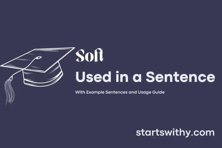 SOFT in a Sentence Examples: 21 Ways to Use Soft
