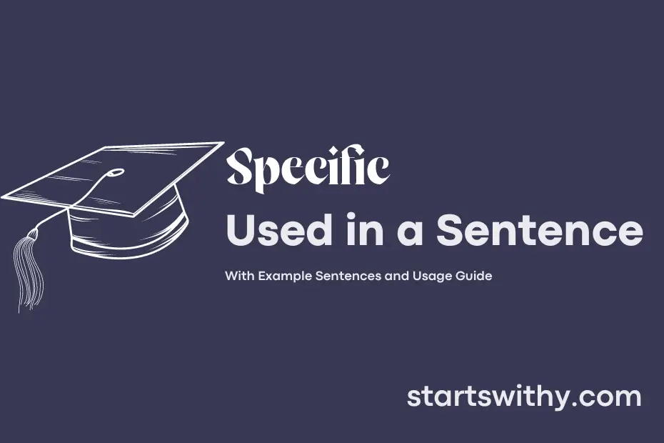 Sentence with Specific