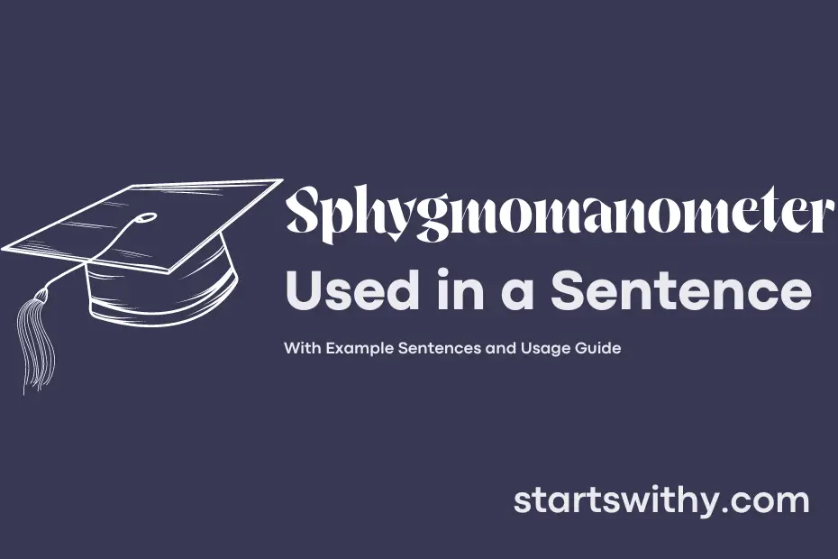 Sentence with Sphygmomanometer