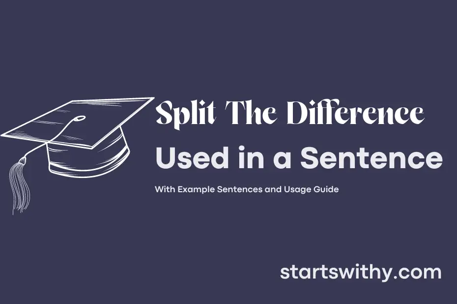 Sentence with Split The Difference