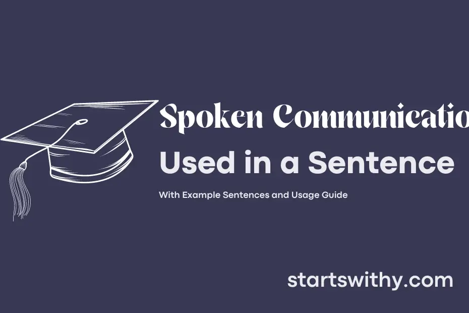 Sentence with Spoken Communication