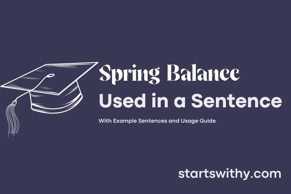 Sentence with Spring Balance