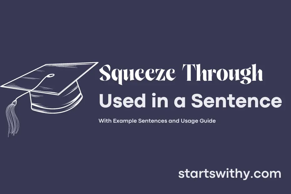 Sentence with Squeeze Through
