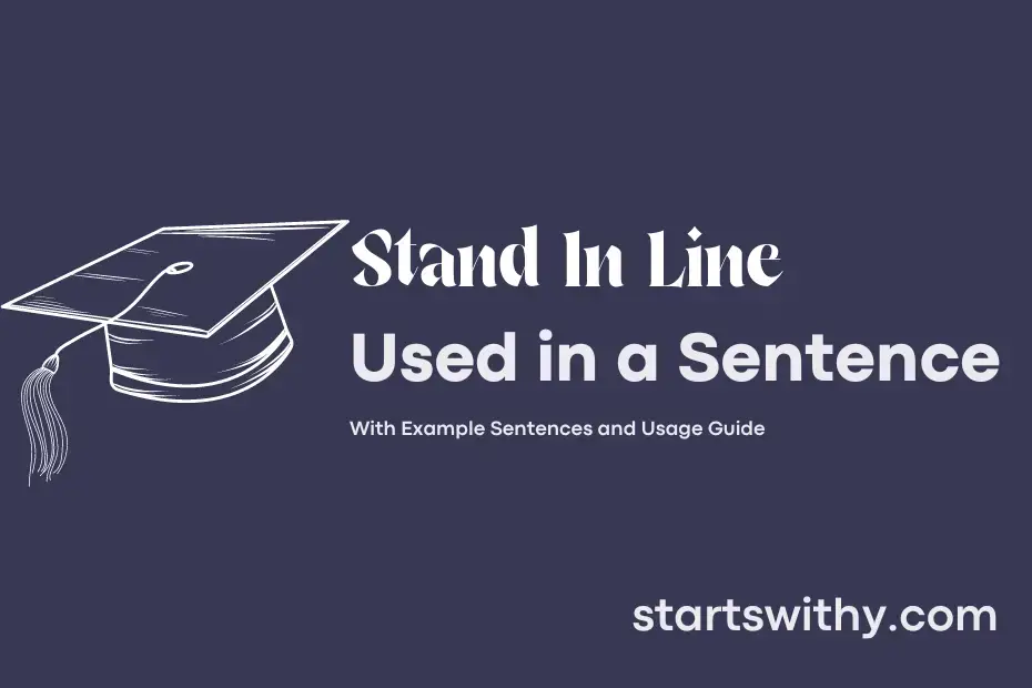 Sentence with Stand In Line